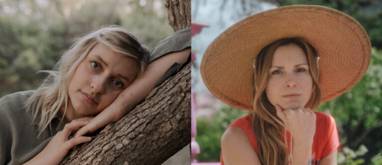 Dubbelfoto van artiesten lydia luce en andrea von kampen