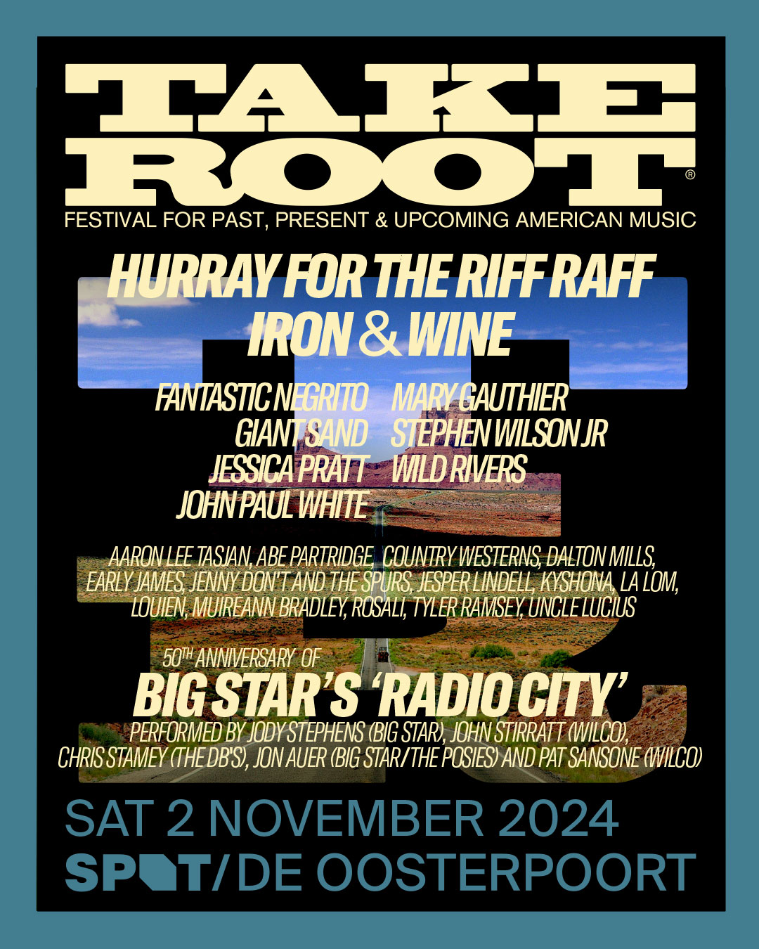 Line-up poster van TakeRoot 2024