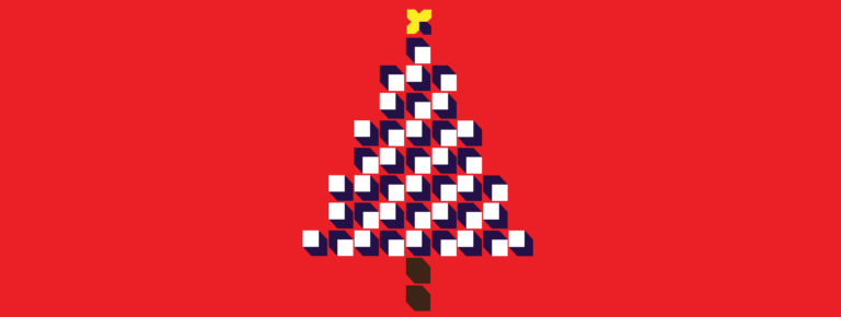 kerstboom bestaande uit SPOT logo