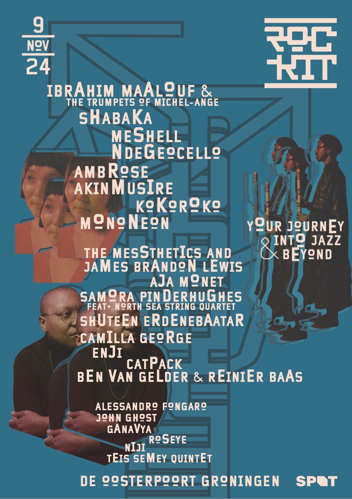 Een poster voor het concert 