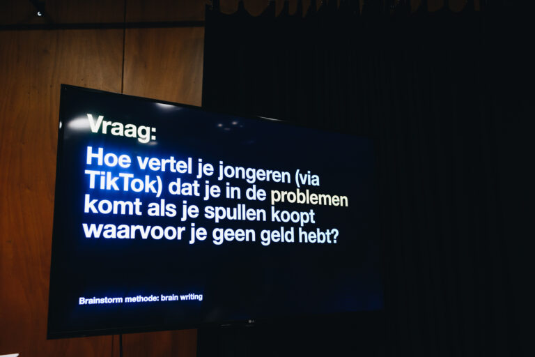 Een scherm met de vraag: