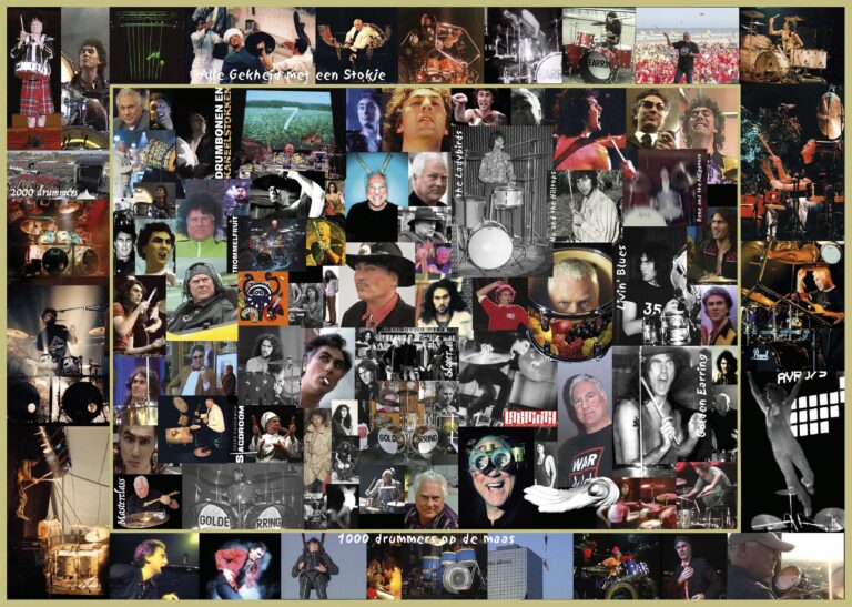 Een collage van vele kleine portretfoto's van diverse mensen.