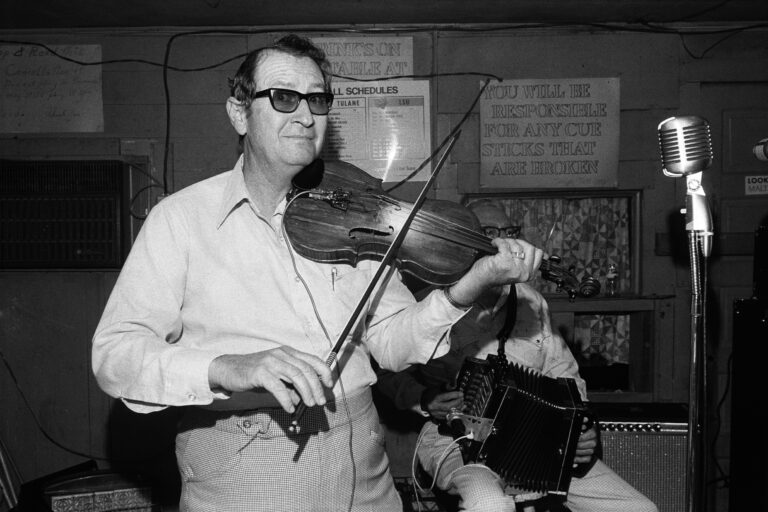 Dewey Balfa of the Balfa Brothers Band, Bearcat Lounge, Basile, Louisiana, 1977