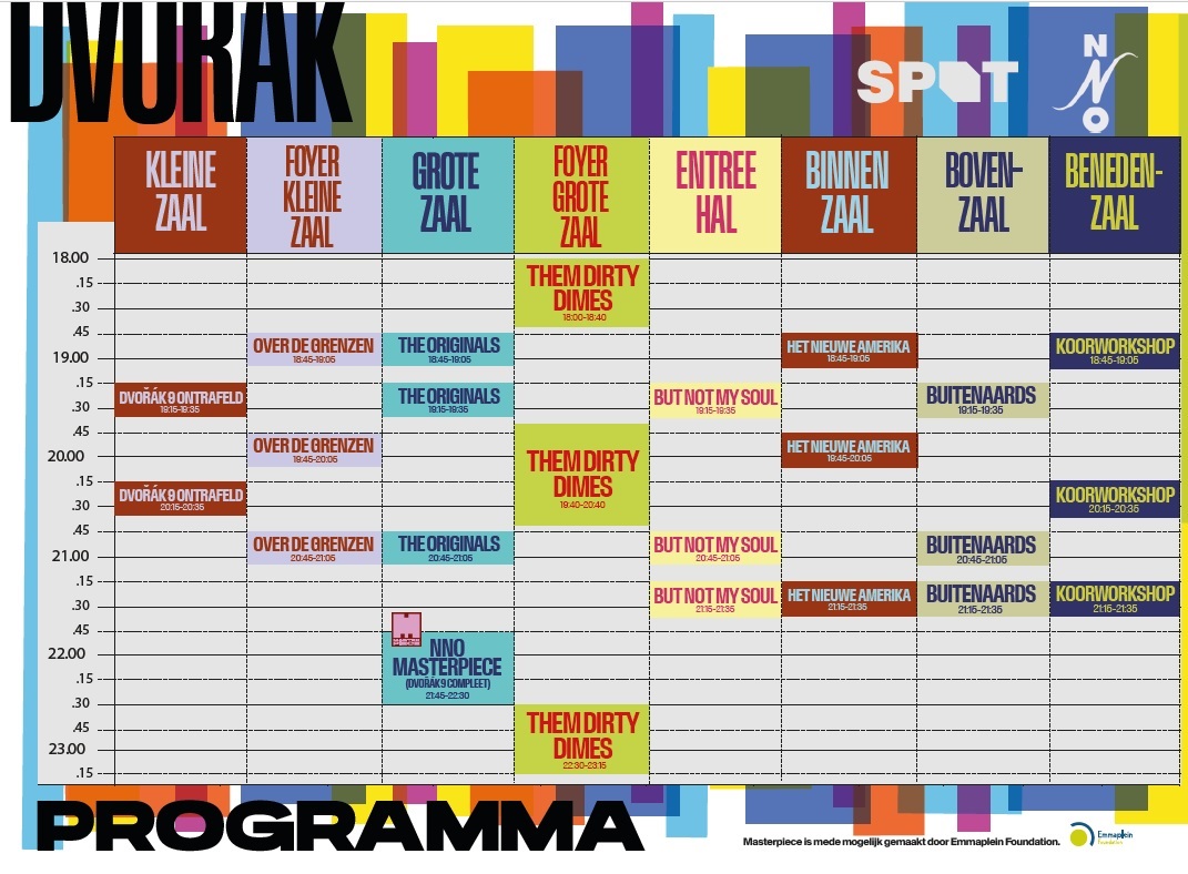 timetable mp zonder zalen