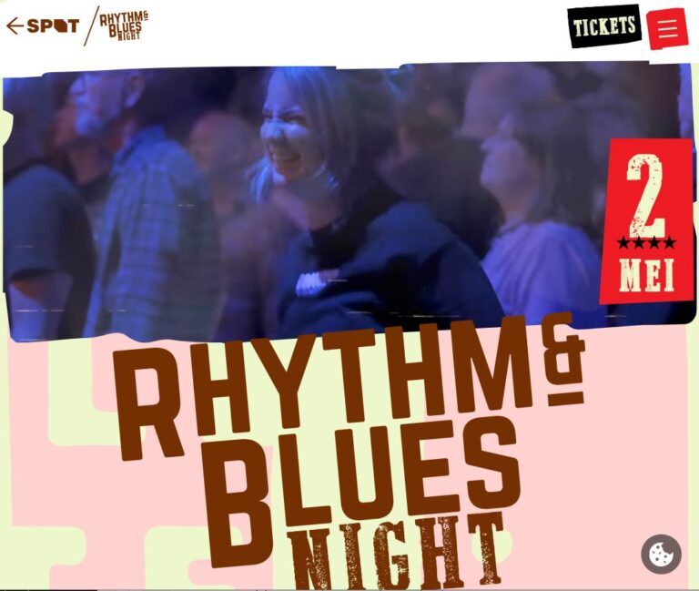 De Rhythm & Blues Night‑website is in een nieuw jasje gestoken